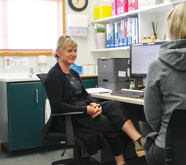 Julie Lysaght in consultation