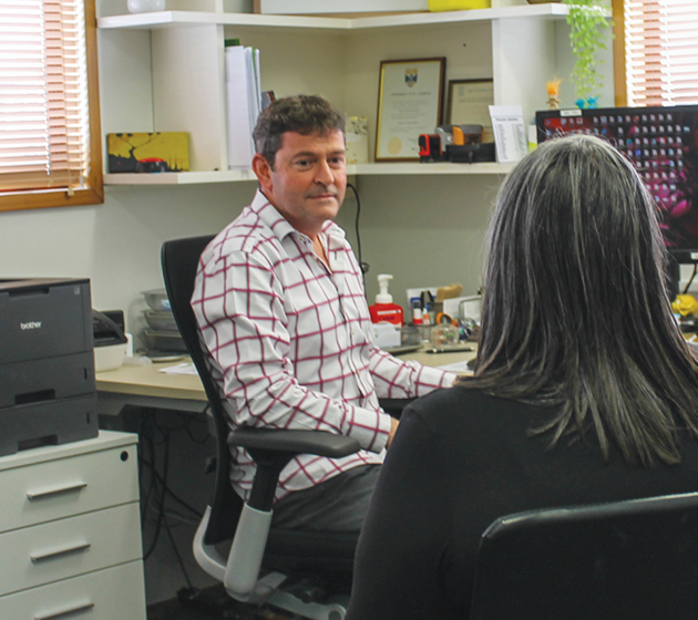 Dr Rob Helliwell in consultation